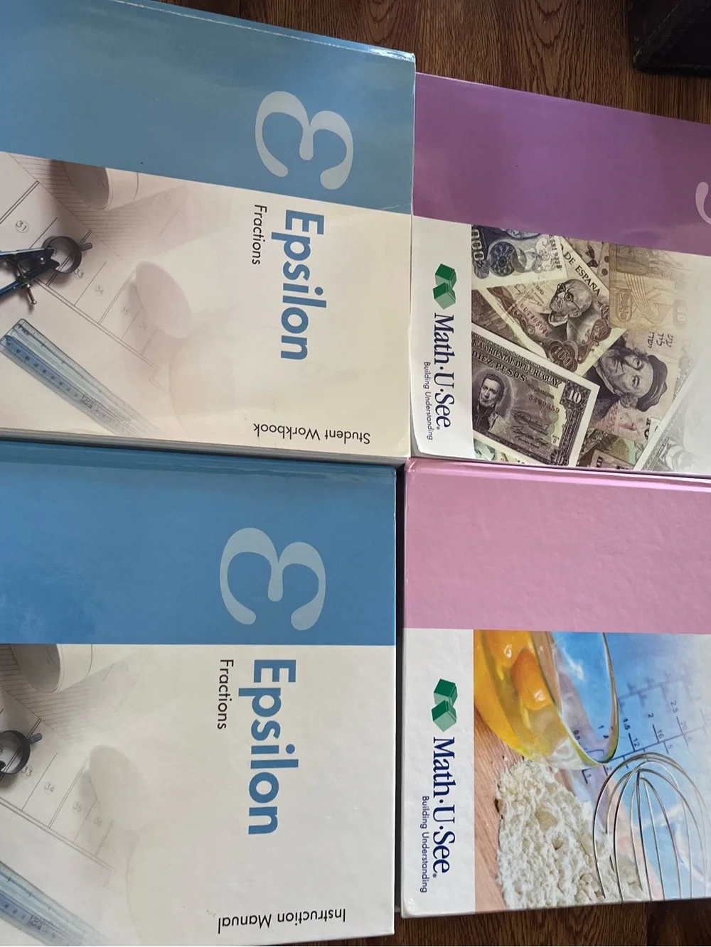 Math-u-see homeschool text books, cds, block set huge lot. Lots of grade levels
